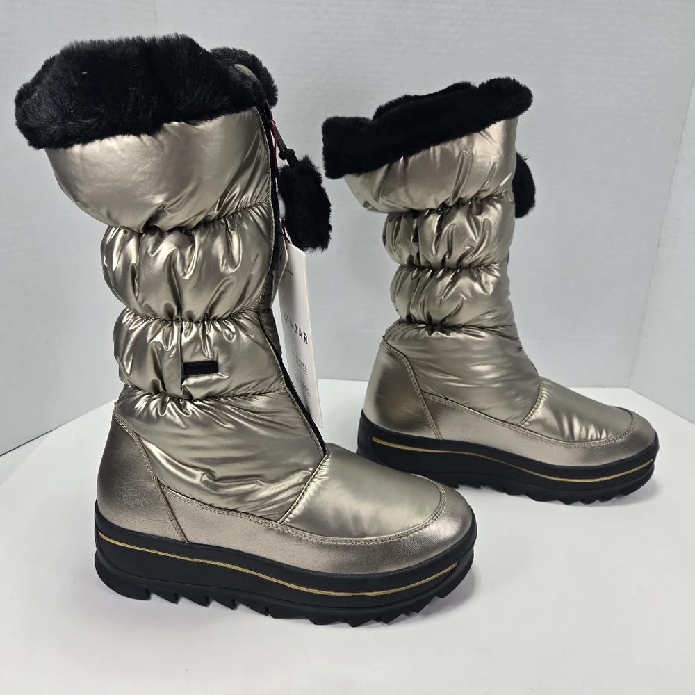 Pajar Toboggan 2.0 Gold Stellare Rain Winter Snow Boots Women's Size 9